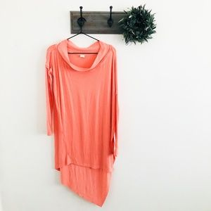 We The Free Orange Ribbed Tunic Top S